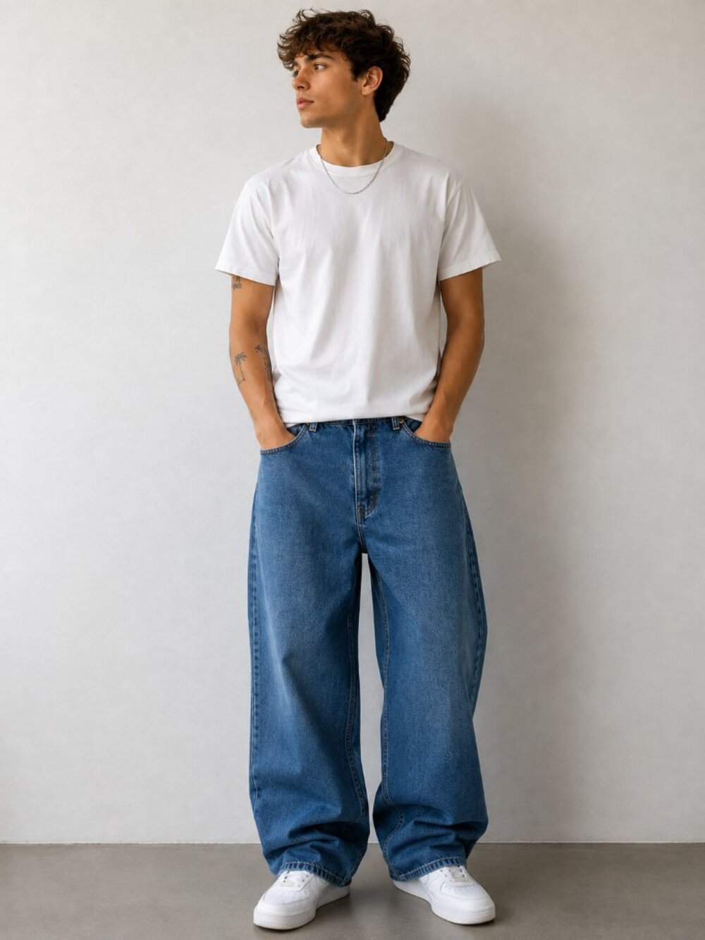 Vintage Bluenotes Mens 34x32 Wide Leg Baggy Jeans Y2K 90s Skater Made Canada